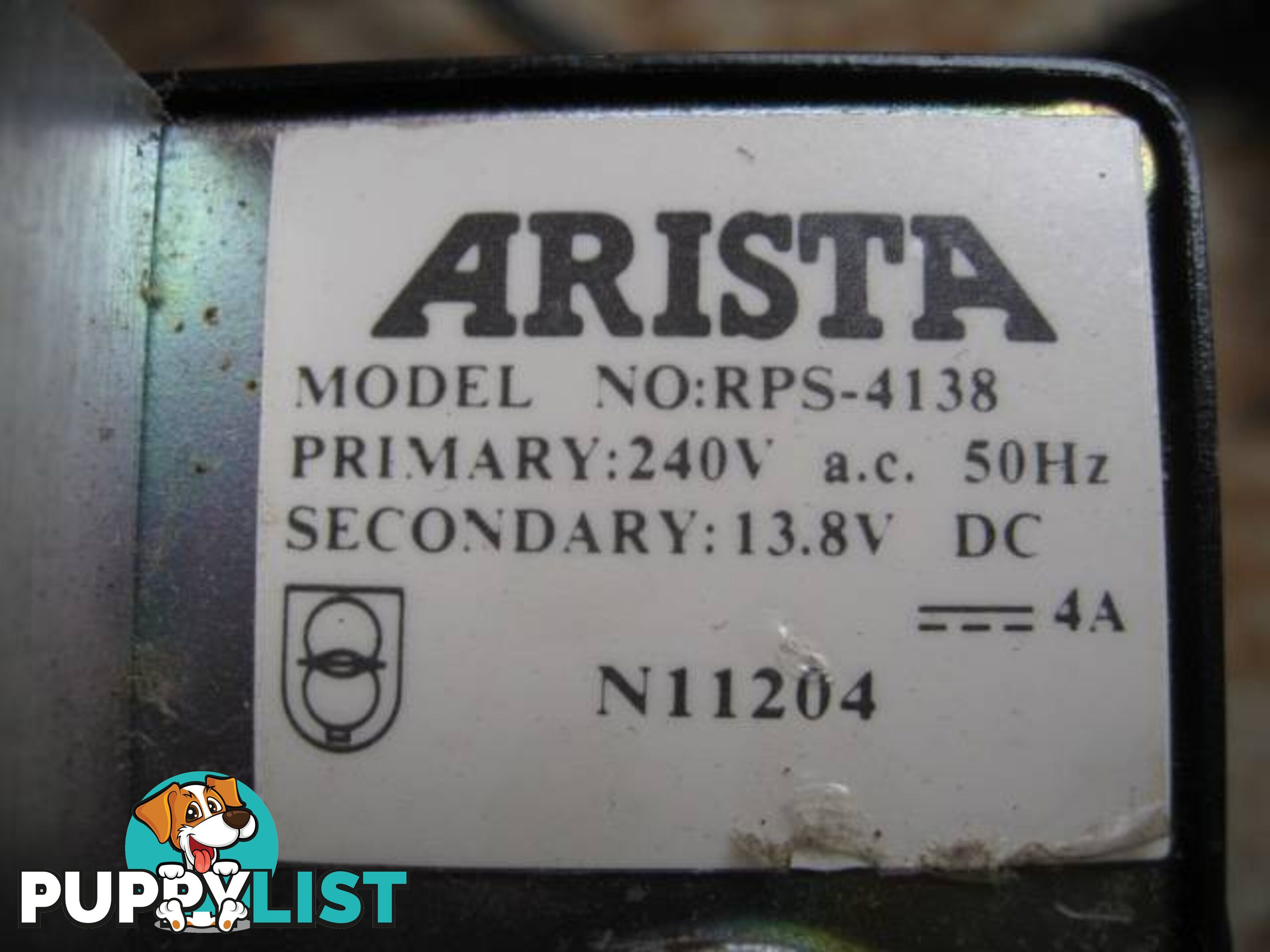 13.8 VOLT DC PROWER SUPPLY 4 AMP ARISTA RPS-4138