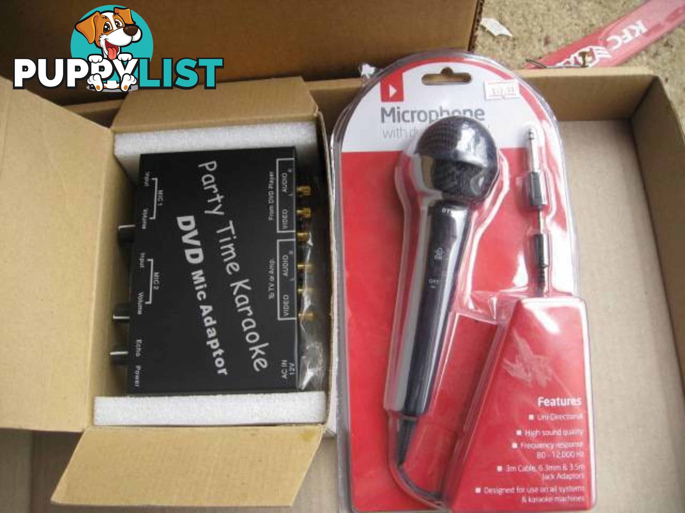 KARAOKE MICROPHONE ADAPTER + MICRPHONE NEW