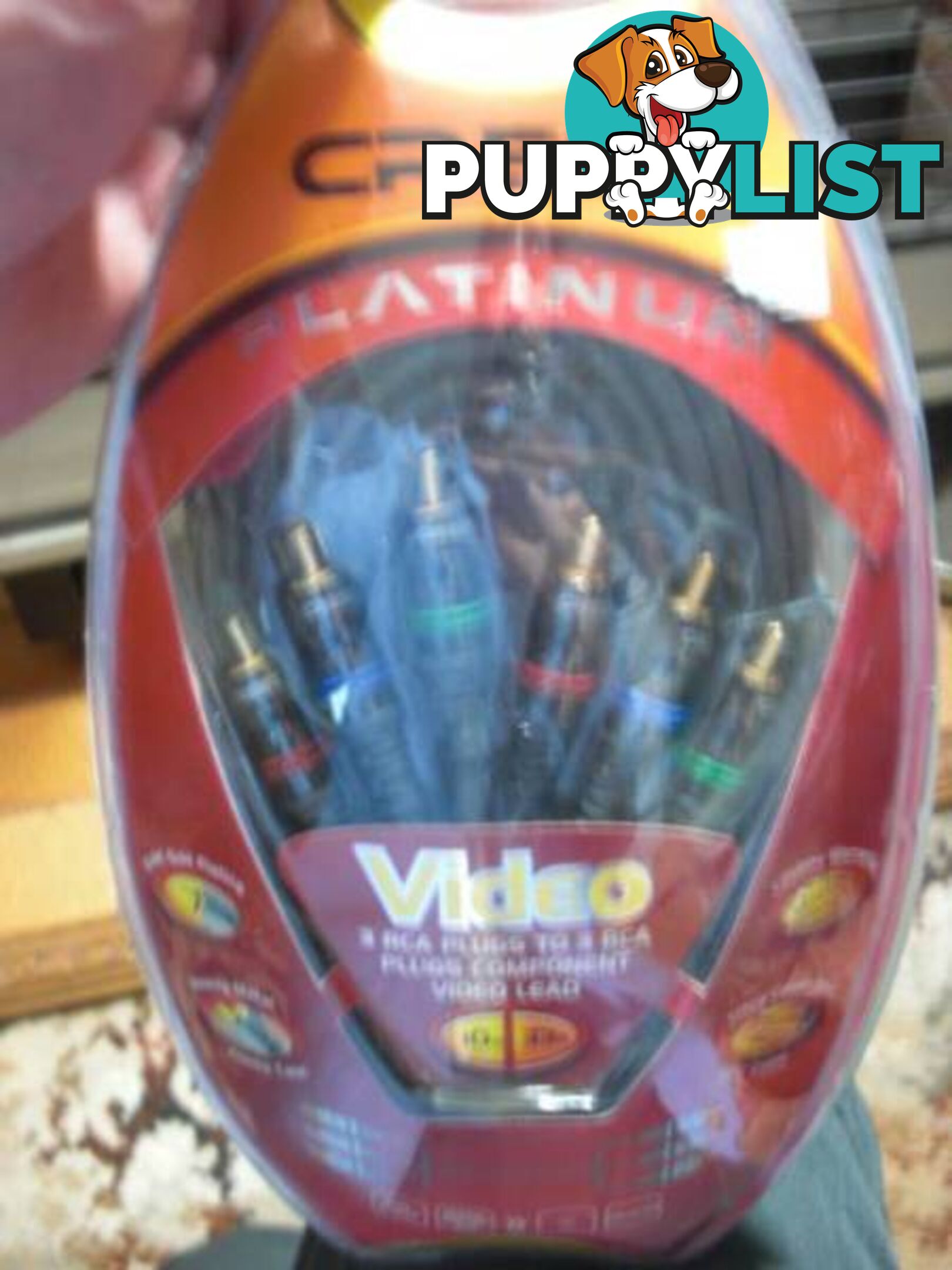 NEW CREST PVDC10 Platinum 3 RCA TO 3 RCA VIDEO LEAD 10M