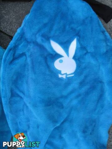 BLUE PLAYBOY SEAT COVERS FRONT AND REAR