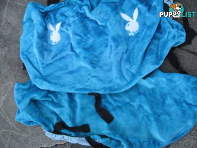 BLUE PLAYBOY SEAT COVERS FRONT AND REAR