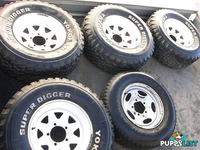 Toyota Land Cruiser.. Sunraysia rims 8JJX15 SUPER DIGGER 31X10.5