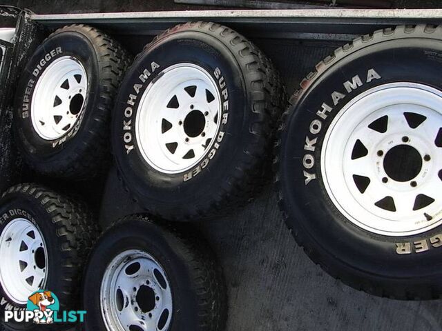 Toyota Land Cruiser.. Sunraysia rims 8JJX15 SUPER DIGGER 31X10.5