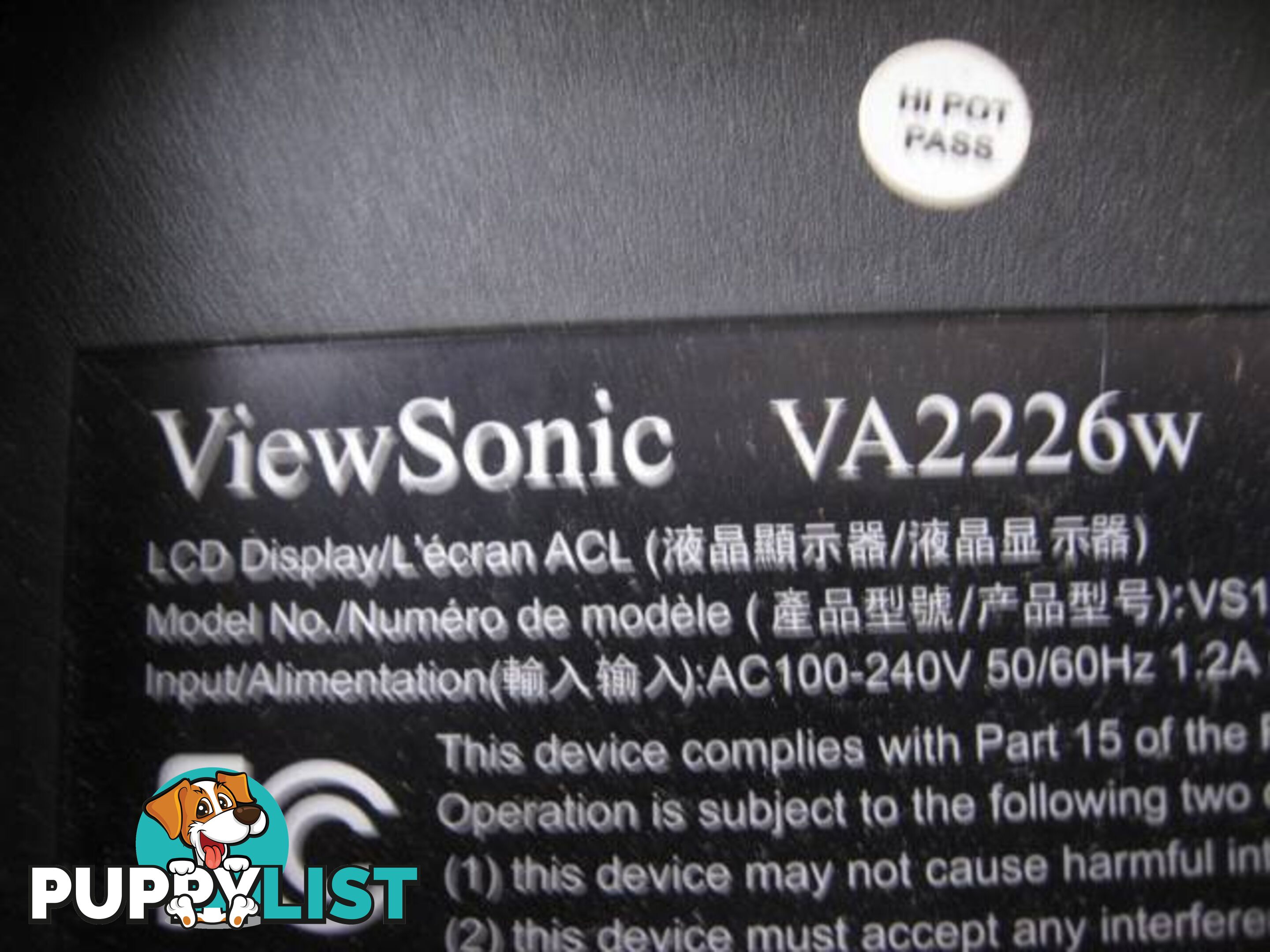 VA2226W VIEWSONIC 22" MONITOR EXCELLENT CONDITION 2 AVAILABLE