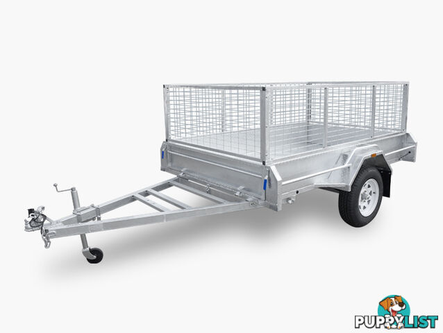 7x5 Hot dip Galvanised premium Box Trailer Price include 600mm cage