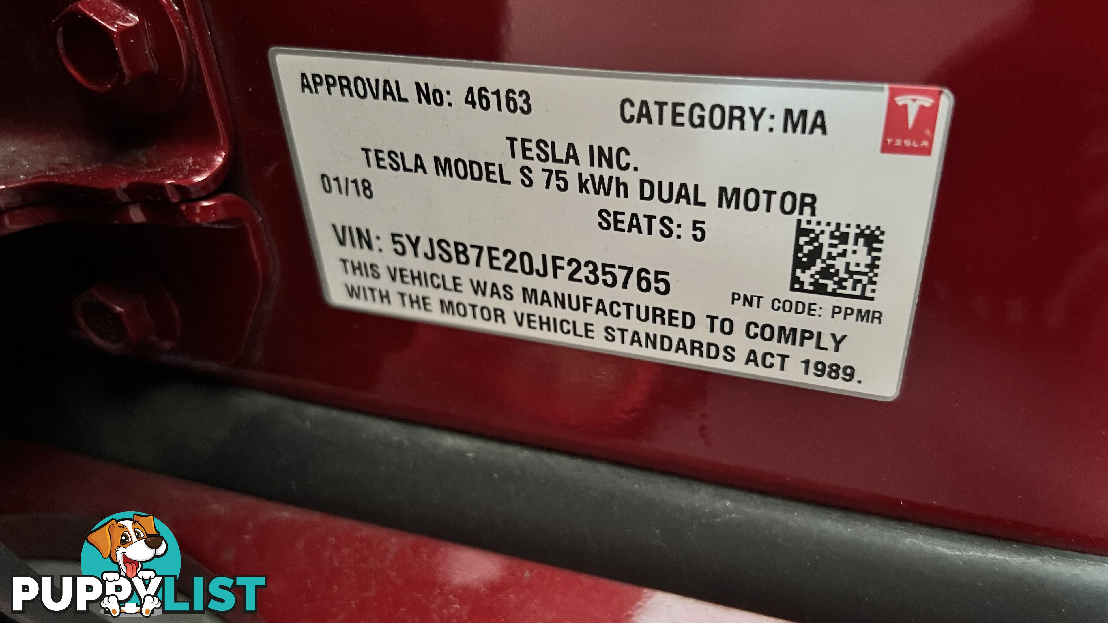 2018 Tesla Model S 75D Hatchback Automatic