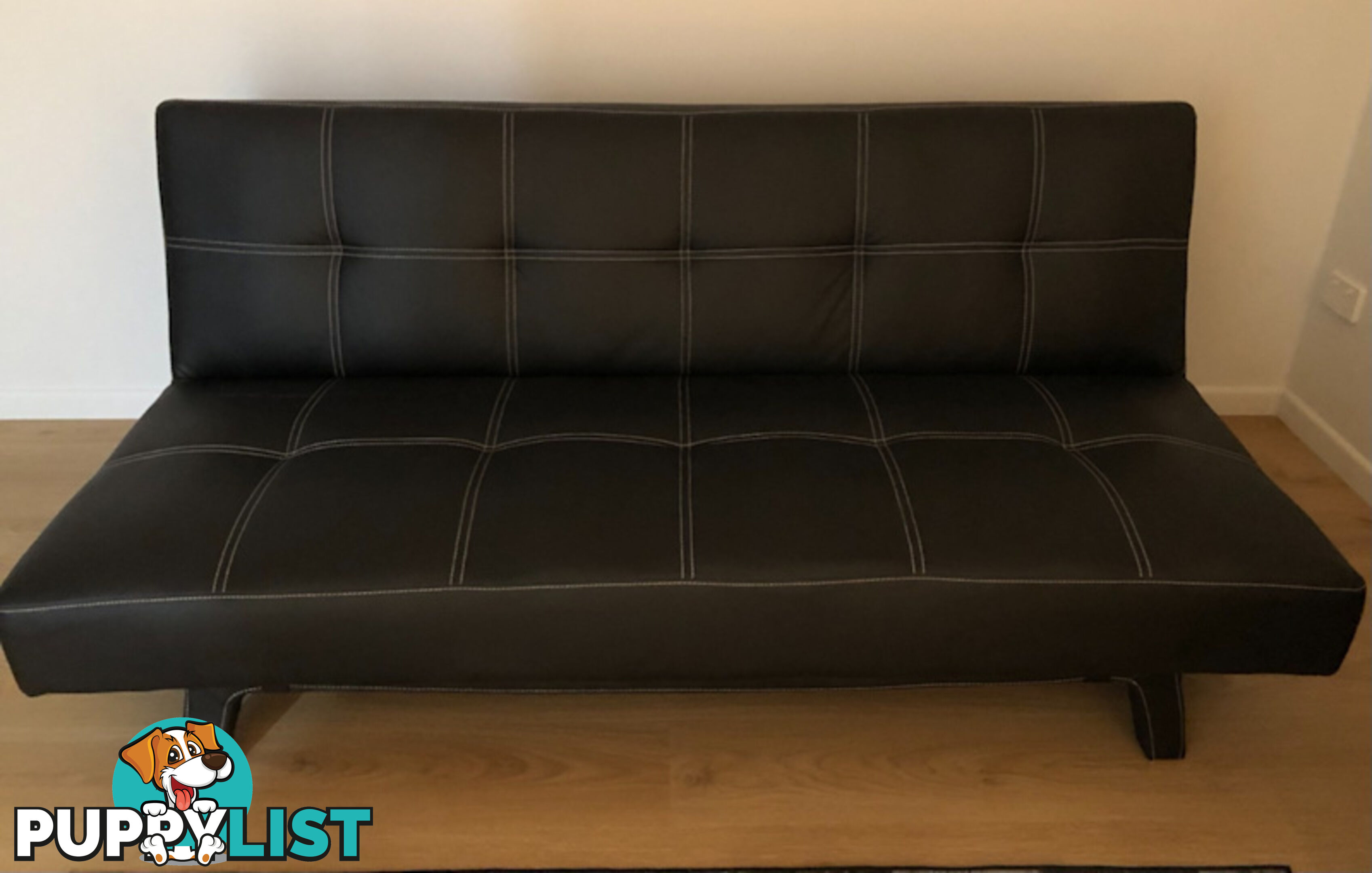 Nap Black 3 Seater Futon Lounge Bed