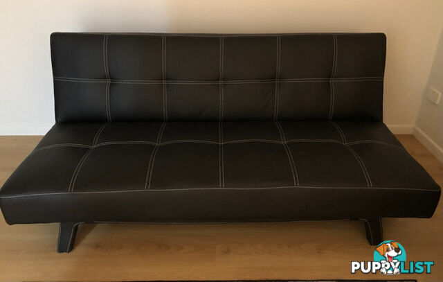 Nap Black 3 Seater Futon Lounge Bed