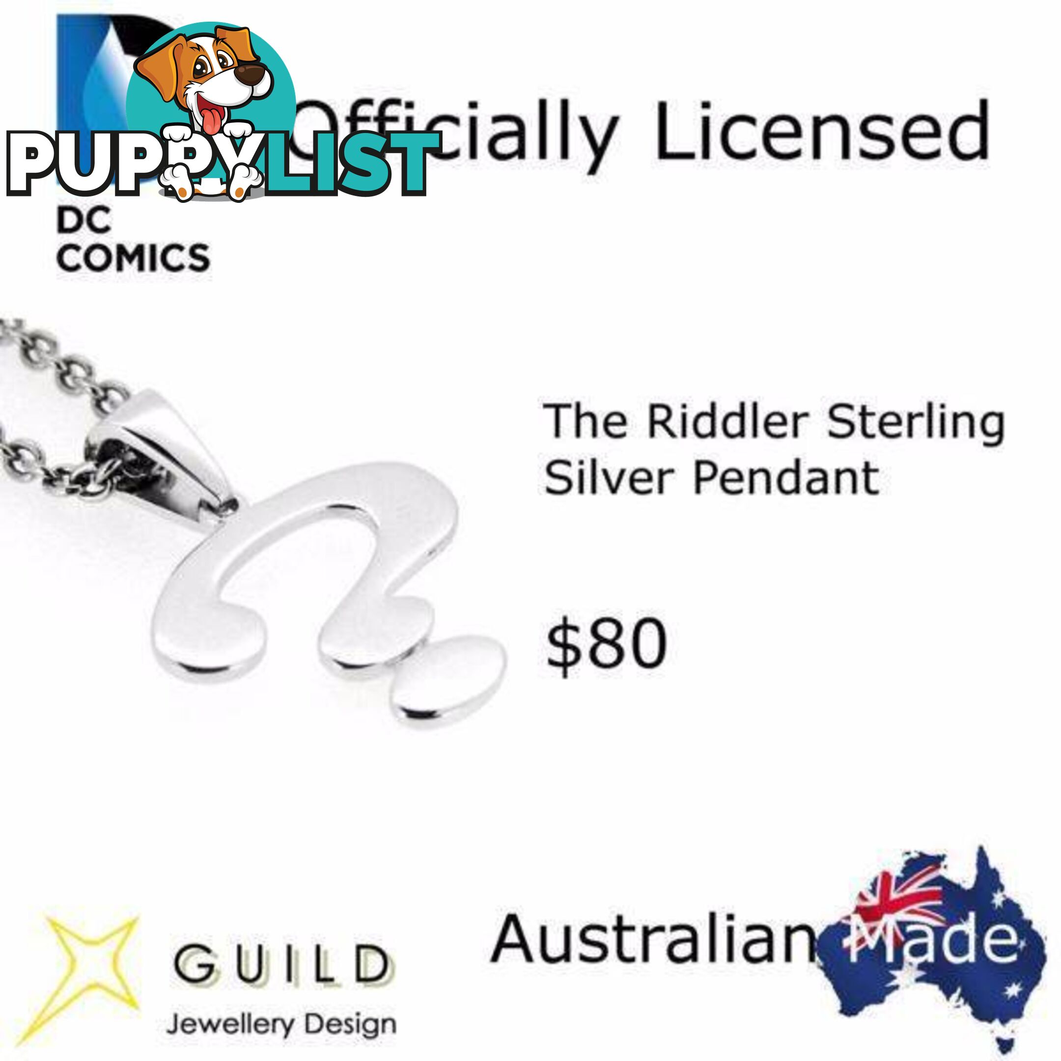 The Riddler Sterling Silver Pendant