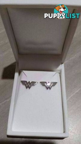 Wonder Woman Sterling Silver Stud Earrings