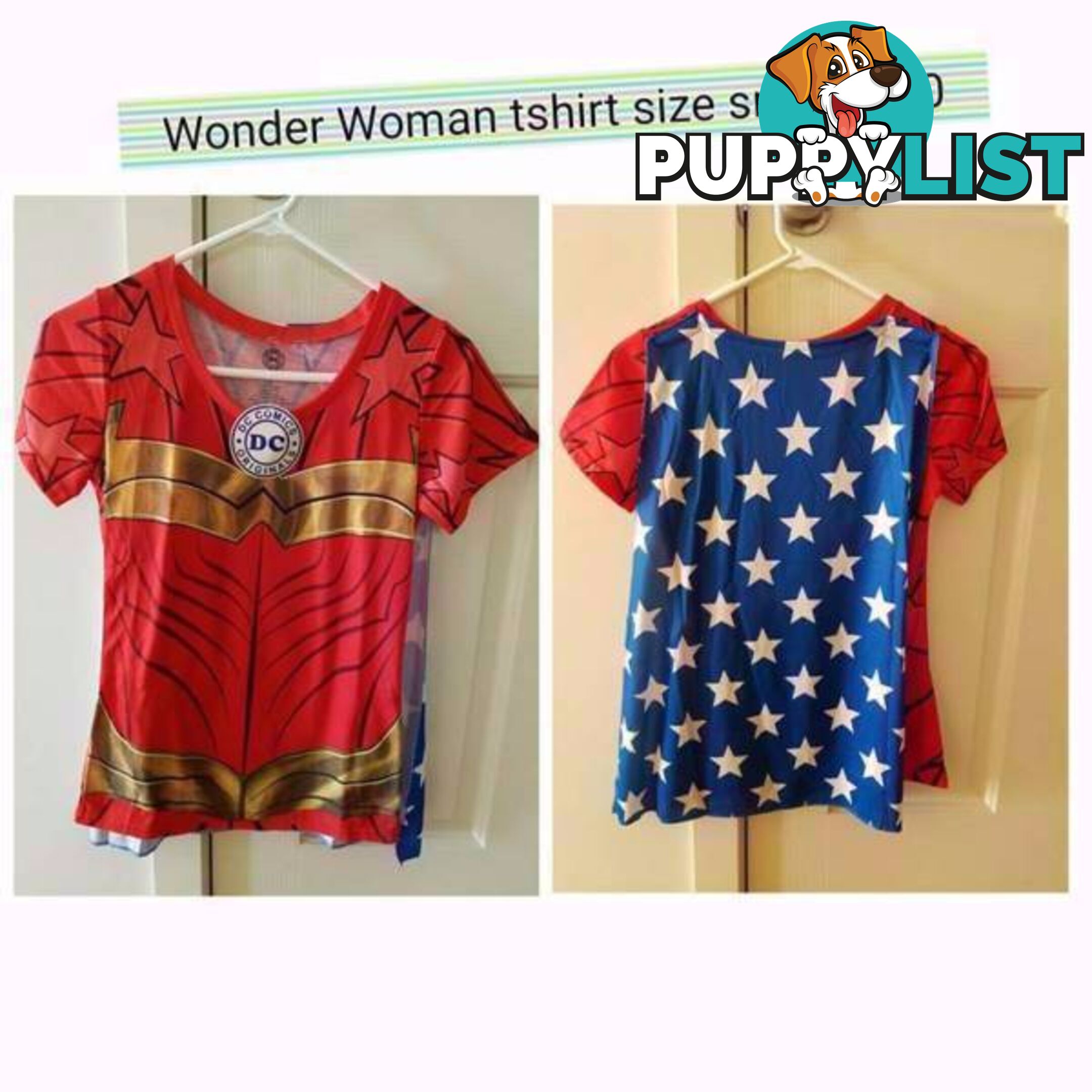 DC Comics Wonder Woman Sublimed Caped Tee Small