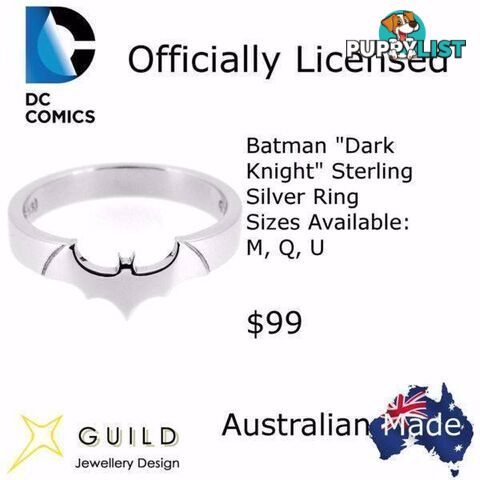 Batman Dark Knight Sterling Silver Ring