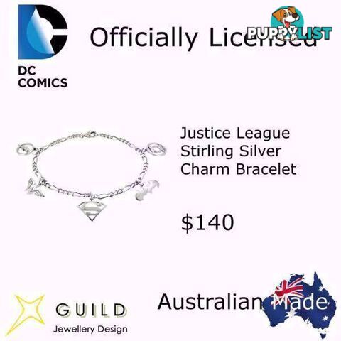 Justice League Sterling Silver Bracelet