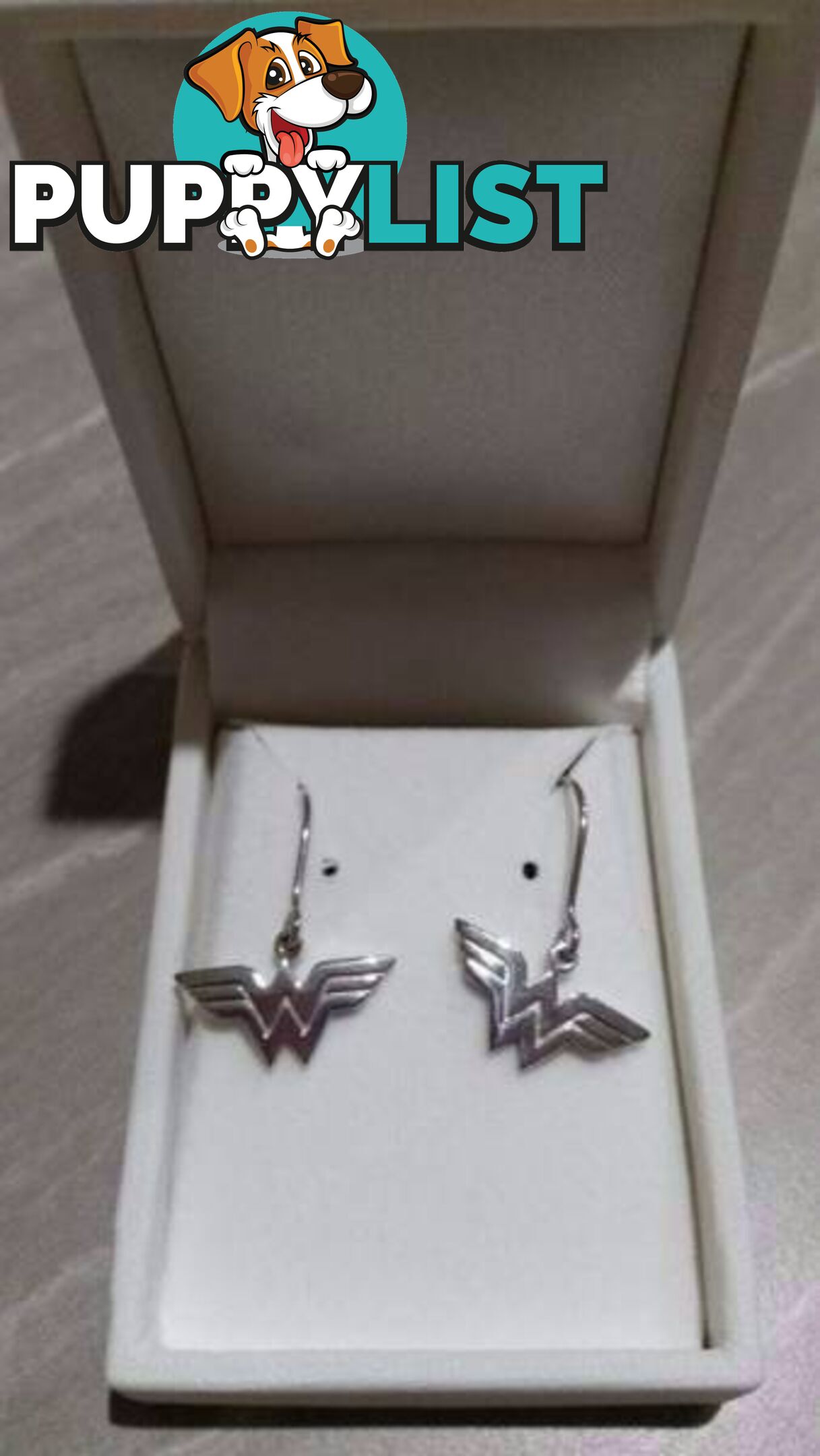 Wonder Woman Sterling Silver Hook Earrings