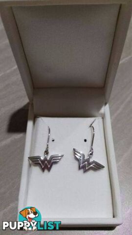 Wonder Woman Sterling Silver Hook Earrings