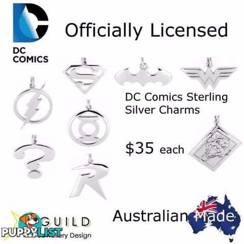 DC Comics Sterling Silver Charms