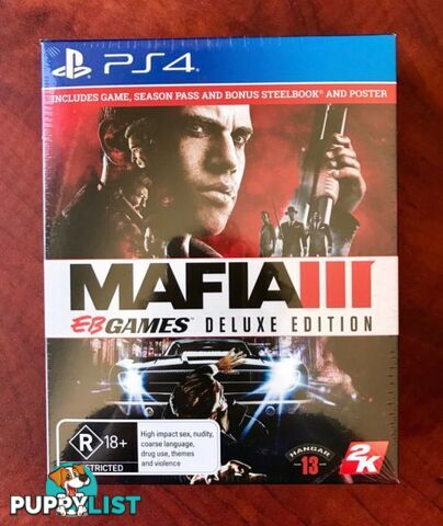 Ps4. Mafia III Deluxe Edition+UNUSED DLC. BRAND NEW SEALED $62 or Swap