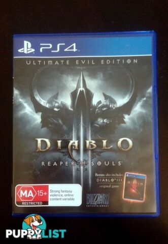 Ps4 Diablo 3 ULTIMATE EVIL EDITION+ALL DLC "As New" $30 or Swap/Trade