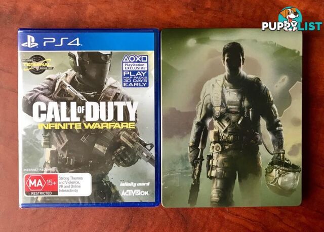 Ps4 COD Infinite Warfare + UNUSED DLC. BRAND NEW SEALED +STEELCASE $45