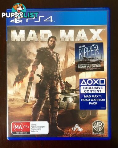 Ps4 Mad Max + UNUSED DLC. Excellent Condition. $30 or Swap/Trade