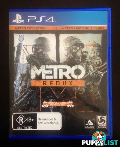 Ps4. Metro Redux - 2 COMPLETE GAMES + UNUSED DLC $40