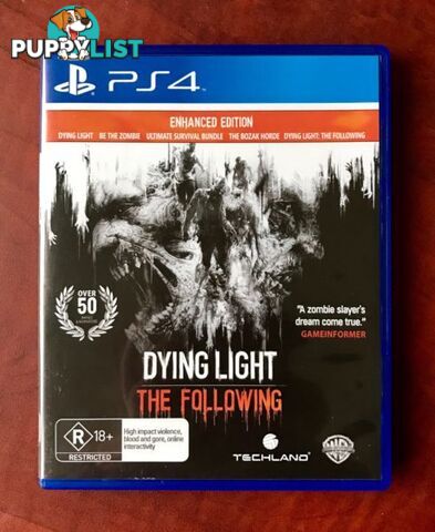 Ps4 Dying Light - The Following + UNUSED DLC "As New" $40 or Swap