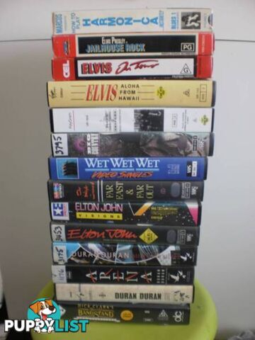 MUSIC VIDEOS VHS TAPES -- VINTAGE 1970, 1980, 1990