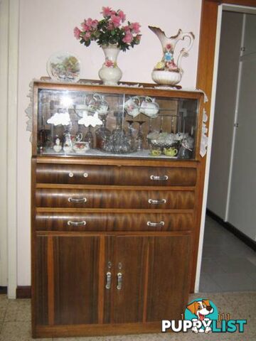 ANTIQUE CHINA CABINET / DISPLAY UNIT -- REDUCED PRICE