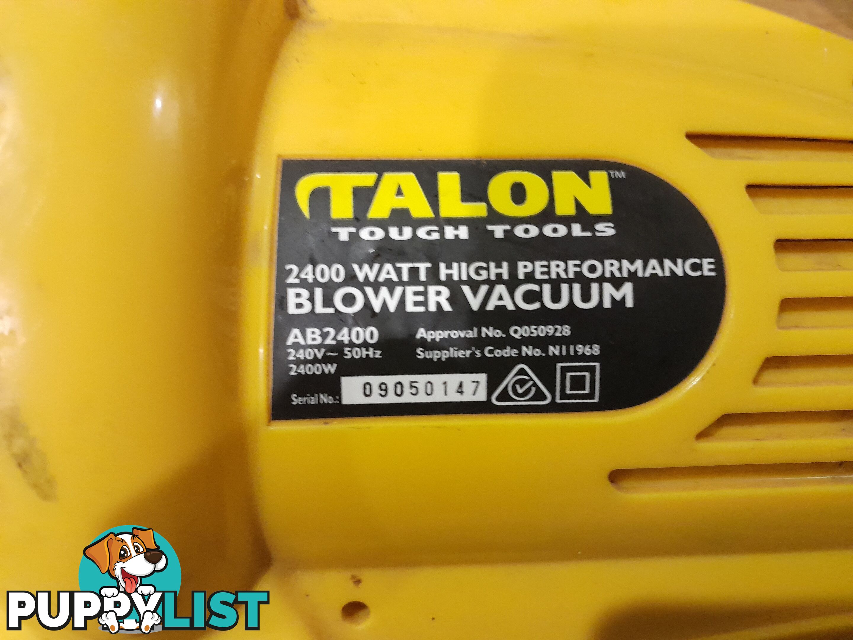 GARDEN BLOWER VACUUM TALON 2400 WATT HIGH PERFORMANCE AB2400 MALVERN EAST MELBOURNE