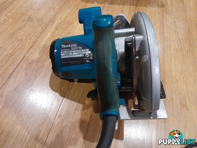 CIRCULAR POWER SAW MAKITA 185MM MODEL 5007N 1800W CORDED ELECTRIC ROTATING SAW MALVERN EAST