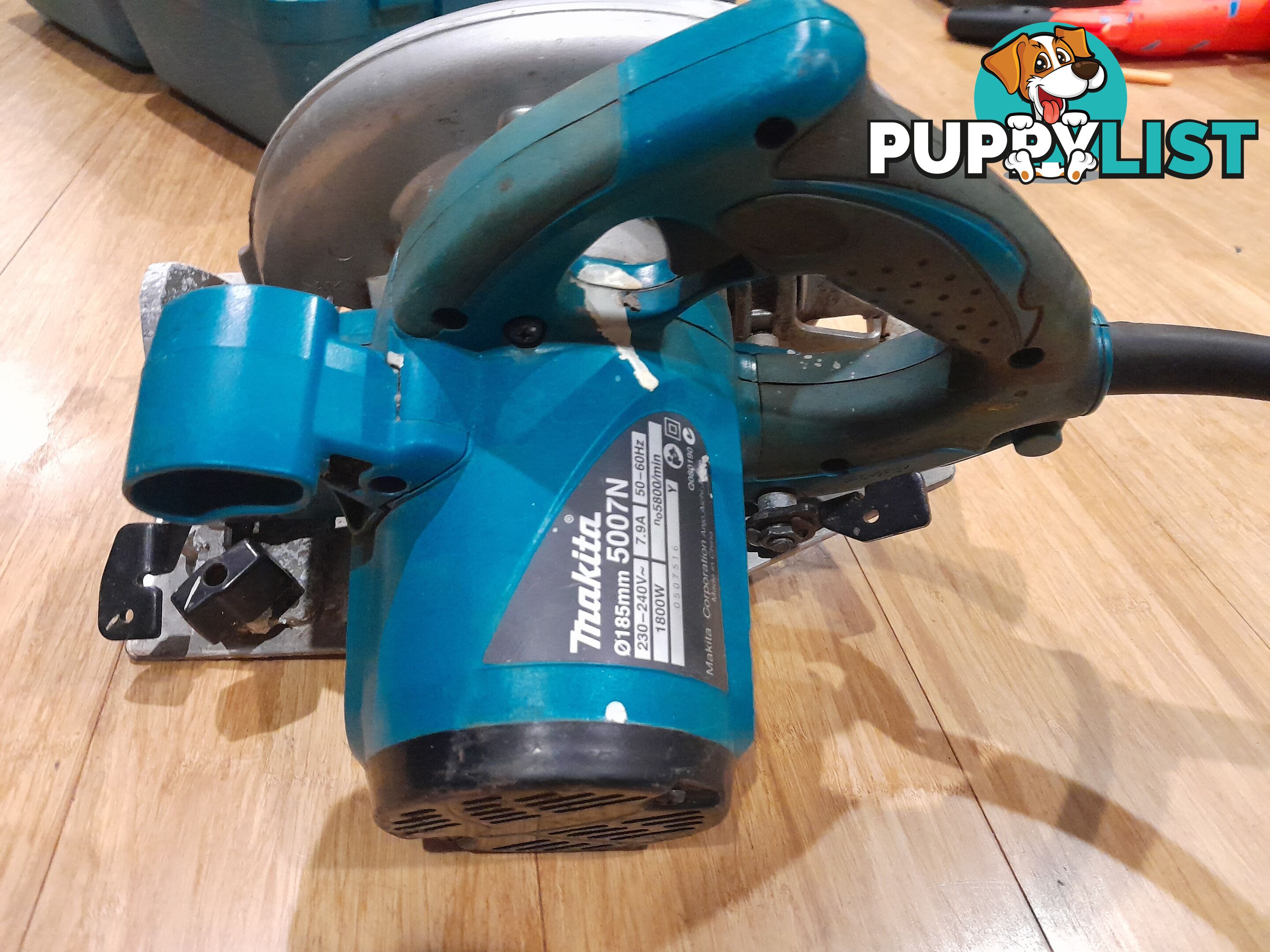 CIRCULAR POWER SAW MAKITA 185MM MODEL 5007N 1800W CORDED ELECTRIC ROTATING SAW MALVERN EAST