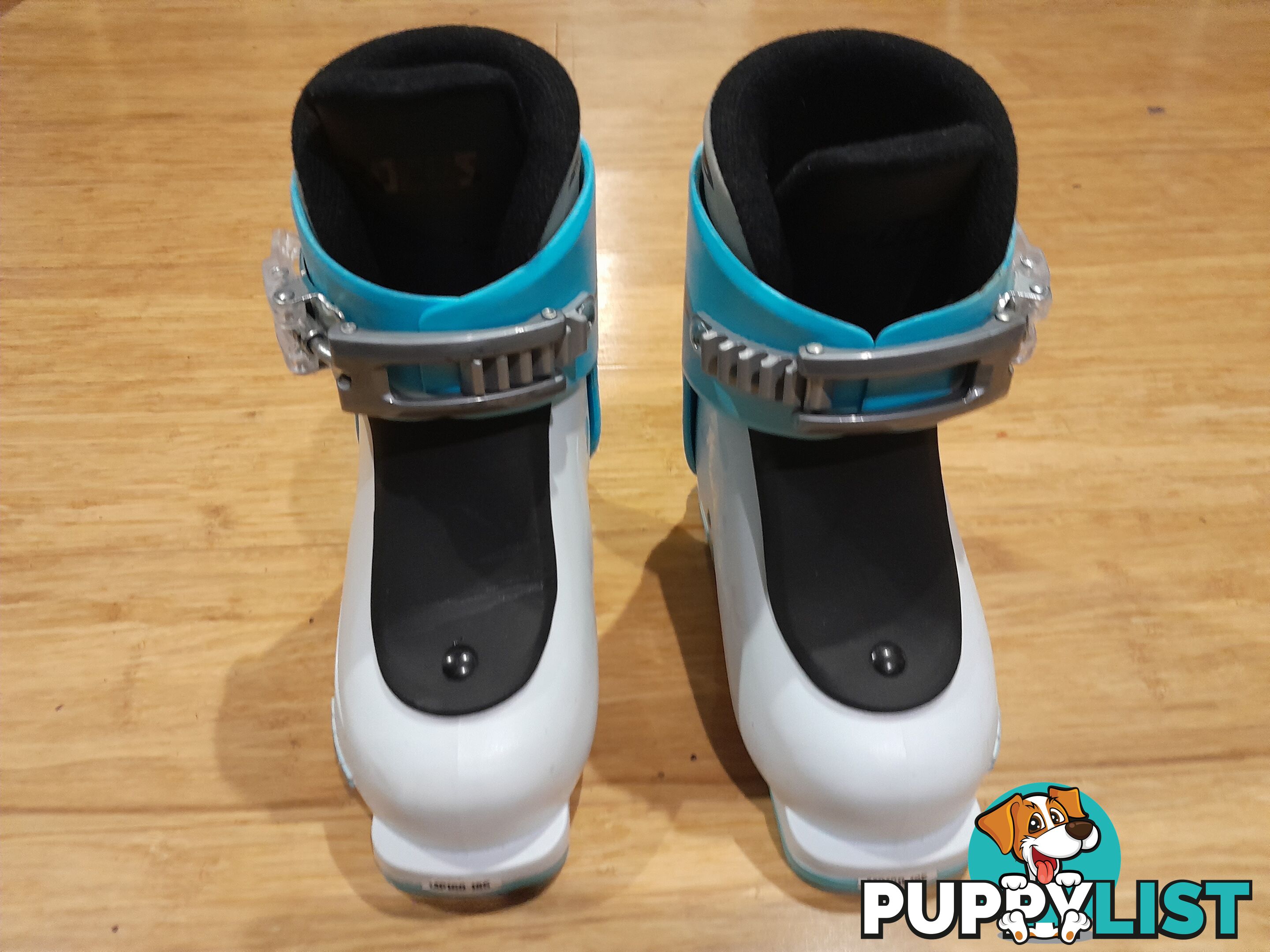 ROCES IDEA UP SKI BOOTS WHITE LIGHT BLUE 16-18.5 AGE 2-5 YEARS MALVERN EAST MELBOURNE