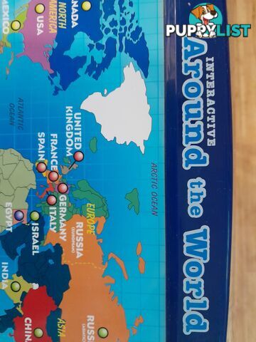 SCIENTIFIC TOY INTERACTIVE AROUND THE WORLD 10ACTIVITIES QUIZ QUESTIONS LIGHTS MALVERN EAST