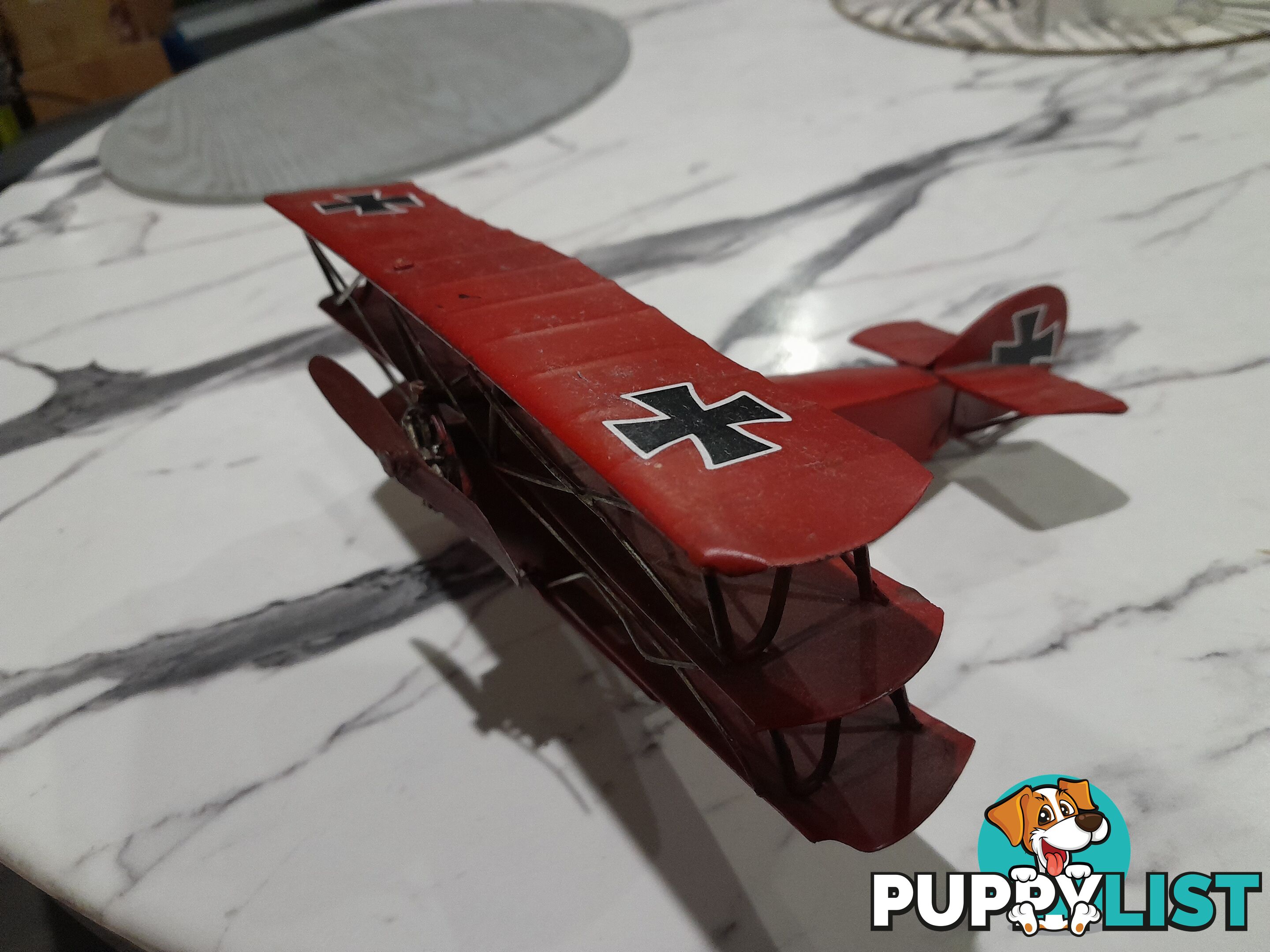 FOKKER DR.I TRIPLANE RED BARON TIN MODEL AEROPLANE MALVERN EAST MELBOURNE