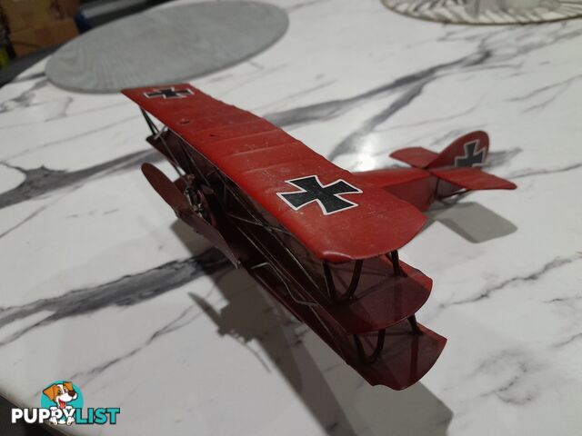 FOKKER DR.I TRIPLANE RED BARON TIN MODEL AEROPLANE MALVERN EAST MELBOURNE