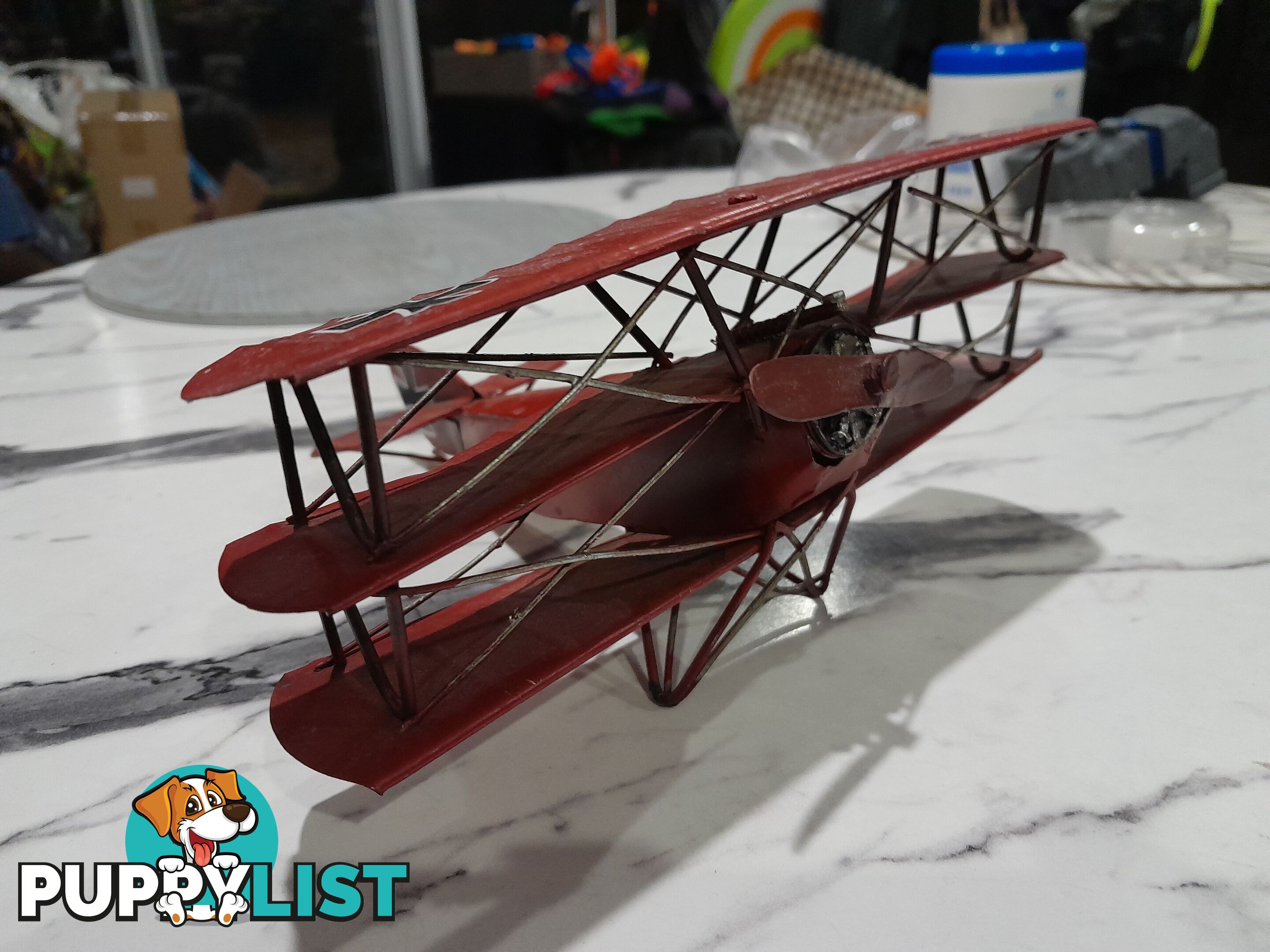 FOKKER DR.I TRIPLANE RED BARON TIN MODEL AEROPLANE MALVERN EAST MELBOURNE