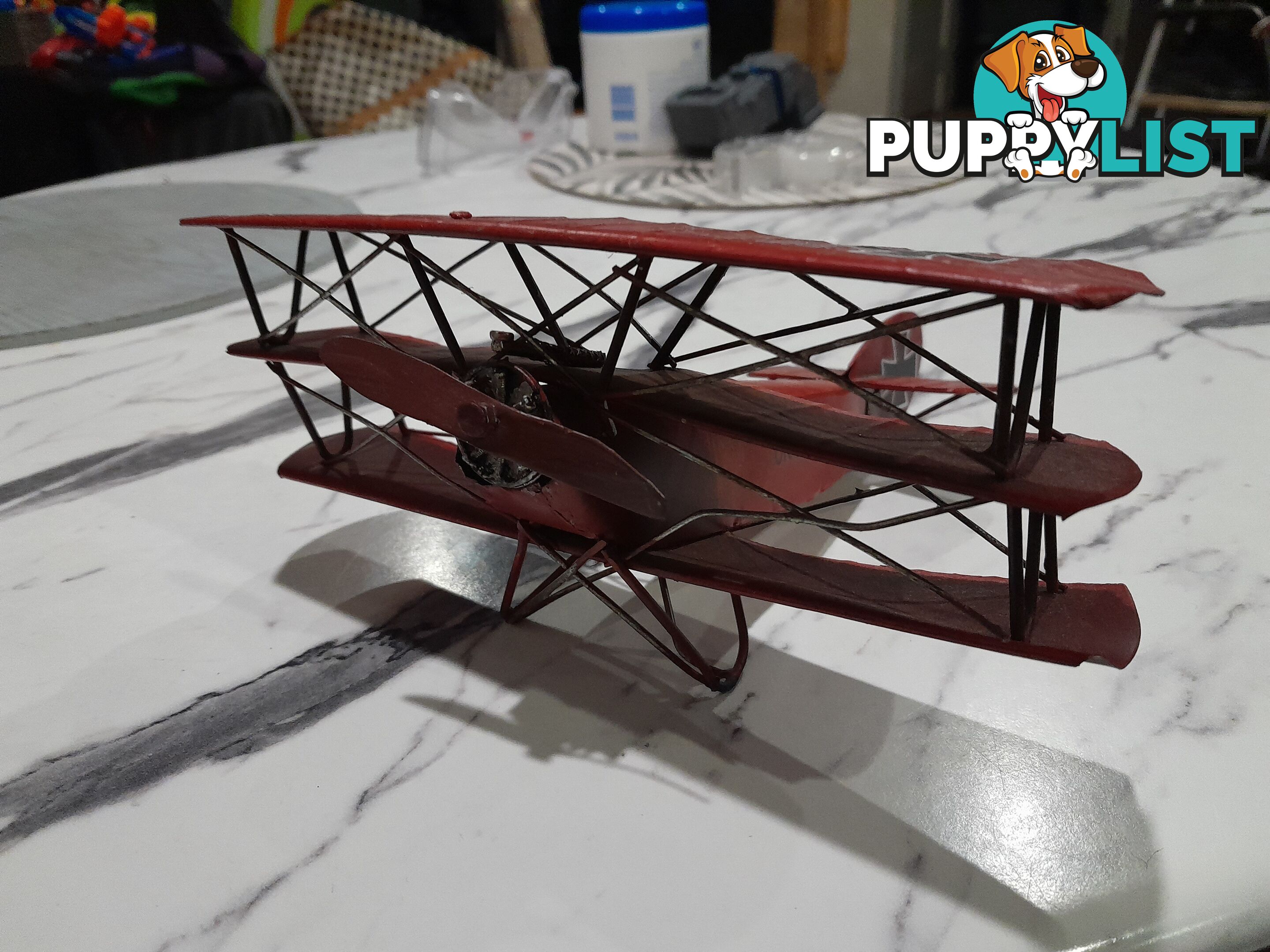 FOKKER DR.I TRIPLANE RED BARON TIN MODEL AEROPLANE MALVERN EAST MELBOURNE