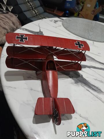 FOKKER DR.I TRIPLANE RED BARON TIN MODEL AEROPLANE MALVERN EAST MELBOURNE