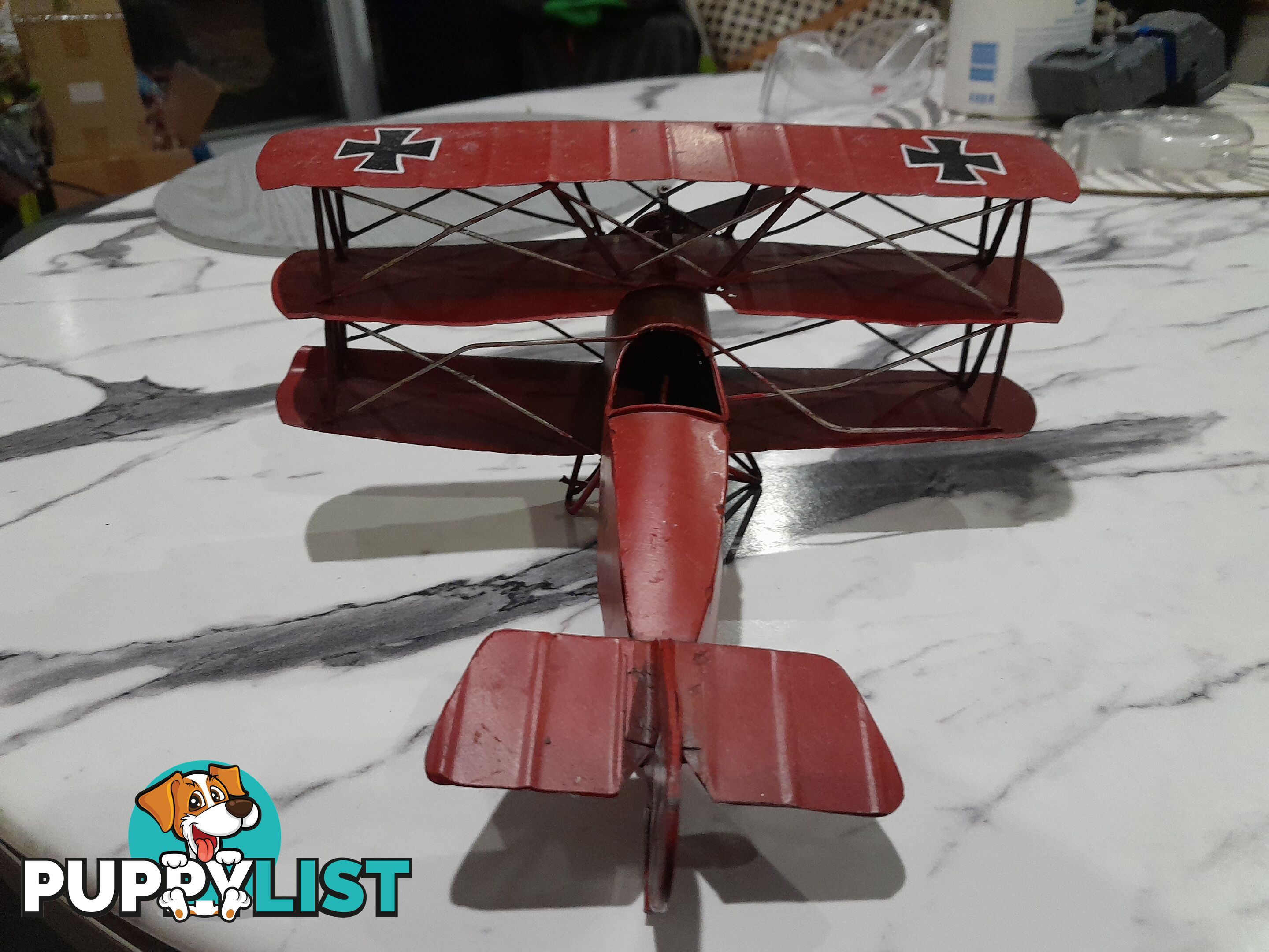 FOKKER DR.I TRIPLANE RED BARON TIN MODEL AEROPLANE MALVERN EAST MELBOURNE