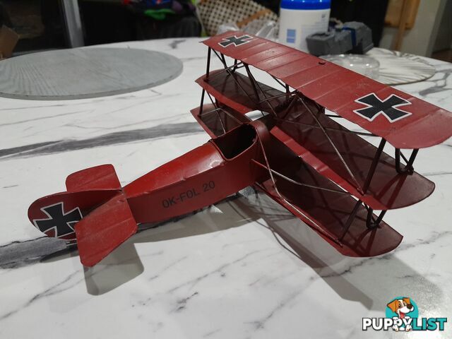 FOKKER DR.I TRIPLANE RED BARON TIN MODEL AEROPLANE MALVERN EAST MELBOURNE