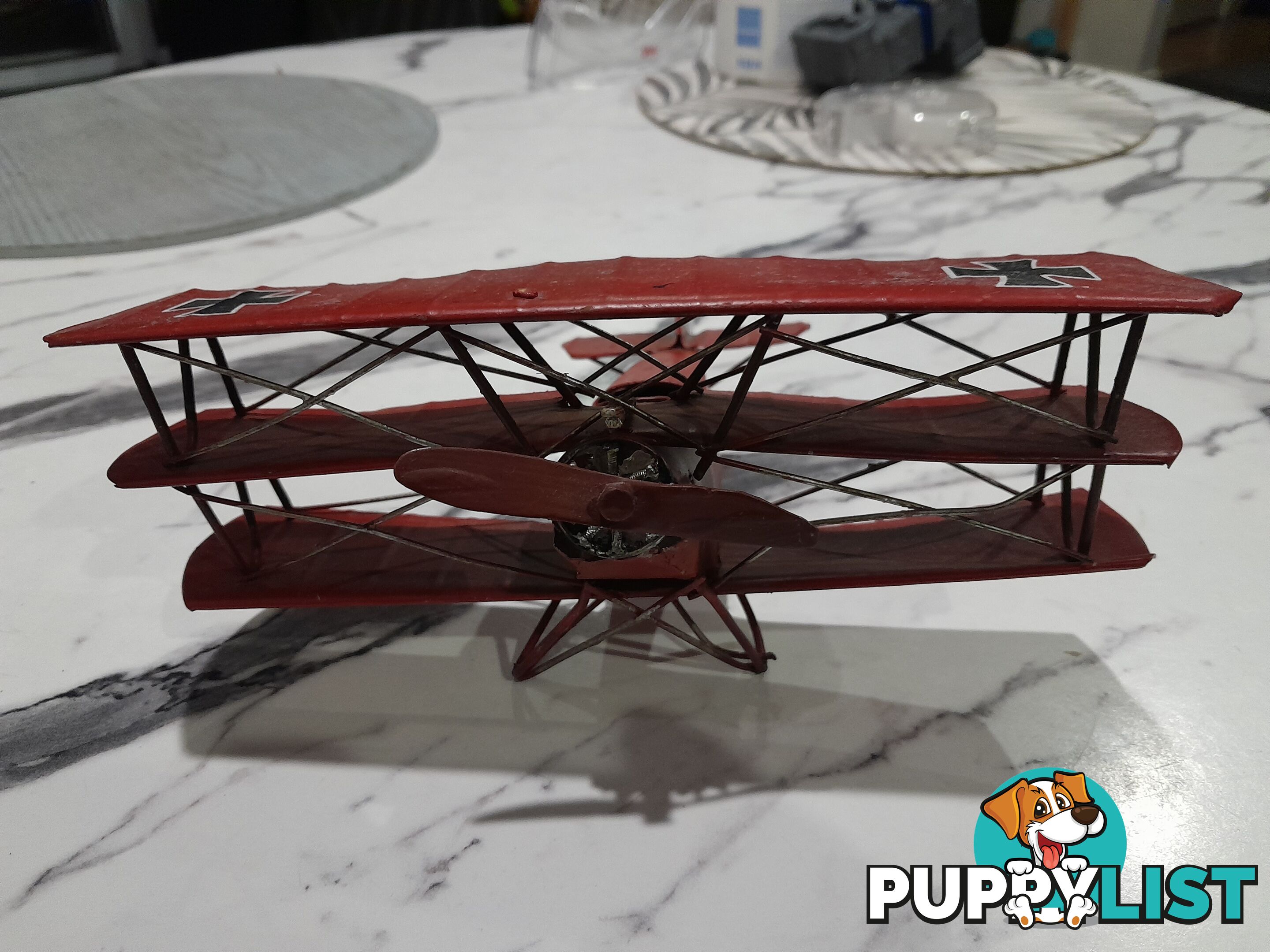 FOKKER DR.I TRIPLANE RED BARON TIN MODEL AEROPLANE MALVERN EAST MELBOURNE