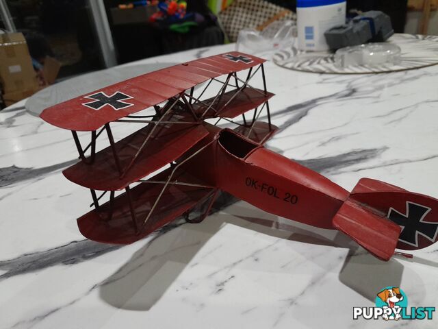 FOKKER DR.I TRIPLANE RED BARON TIN MODEL AEROPLANE MALVERN EAST MELBOURNE