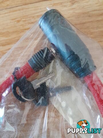 NEW KEYED BICYCLE LOCK CABLE LOCK WITH 2 KEYS ANTI THEFT LOCK MALVERN EAST MELBOURNE