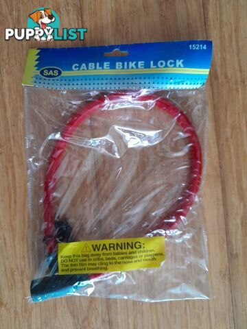 NEW KEYED BICYCLE LOCK CABLE LOCK WITH 2 KEYS ANTI THEFT LOCK MALVERN EAST MELBOURNE