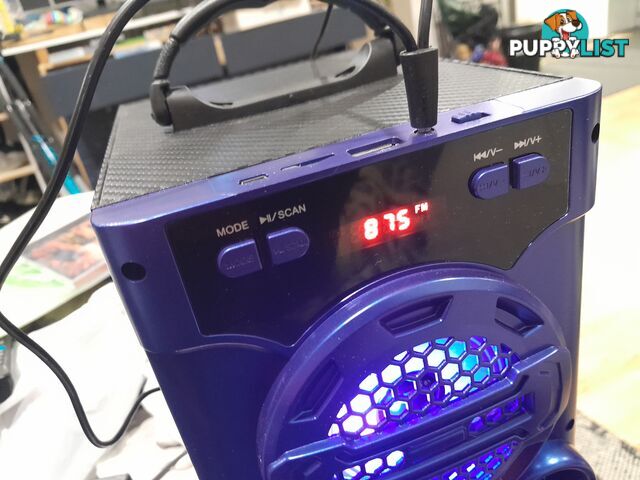 AC-2306 PORTABLE WIRELESS LOUD SPEAKER DOCK BLUE TOOTH PHONE DEVICES DISCO LED KARAOKE