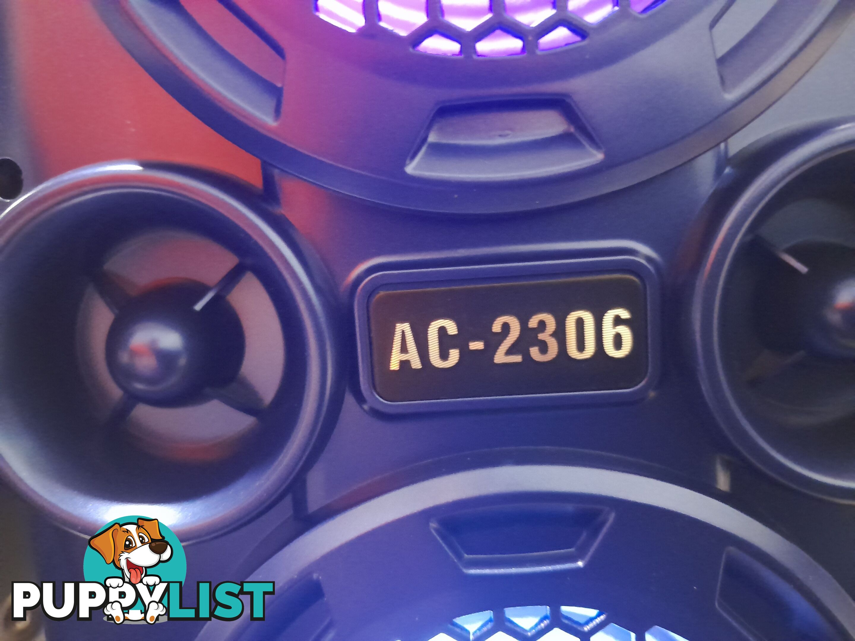 AC-2306 PORTABLE WIRELESS LOUD SPEAKER DOCK BLUE TOOTH PHONE DEVICES DISCO LED KARAOKE