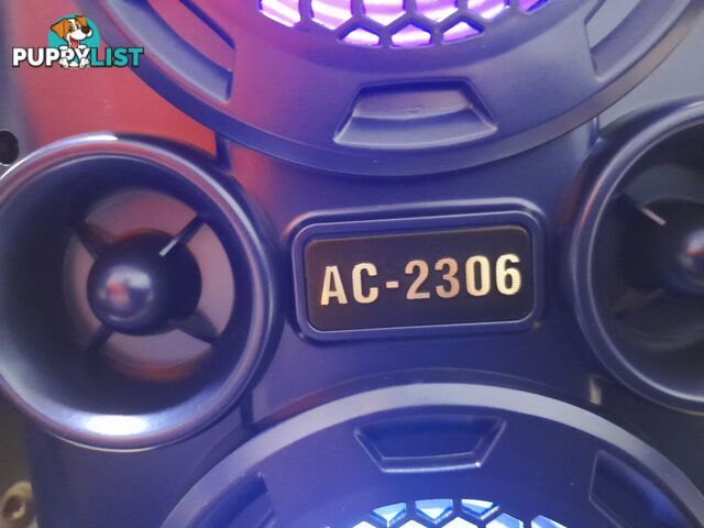AC-2306 PORTABLE WIRELESS LOUD SPEAKER DOCK BLUE TOOTH PHONE DEVICES DISCO LED KARAOKE