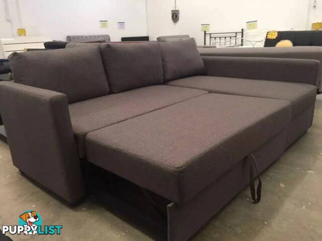 Brand New Grey Fabric L Shape Storage Sofa Bed Couch Loung(SP124)