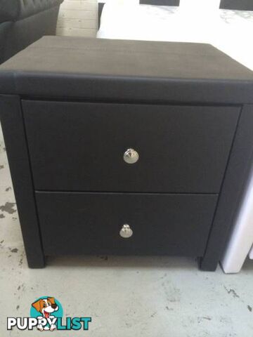 BrandNew PU Leather 2 drawers Bedside Tables Cabinets Black/White