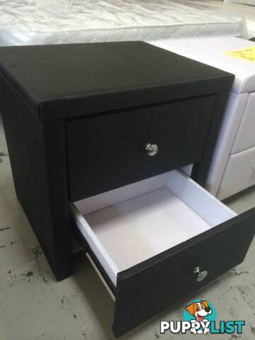 BrandNew PU Leather 2 drawers Bedside Tables Cabinets Black/White